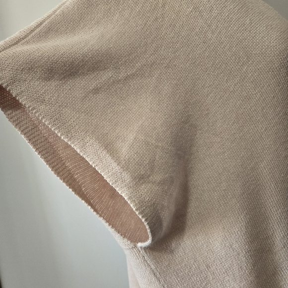 THEORY Cashmere Cotton Pale Pink Oversized Sleeveless Sweater with Pockets.Small - Picture 6 of 11
